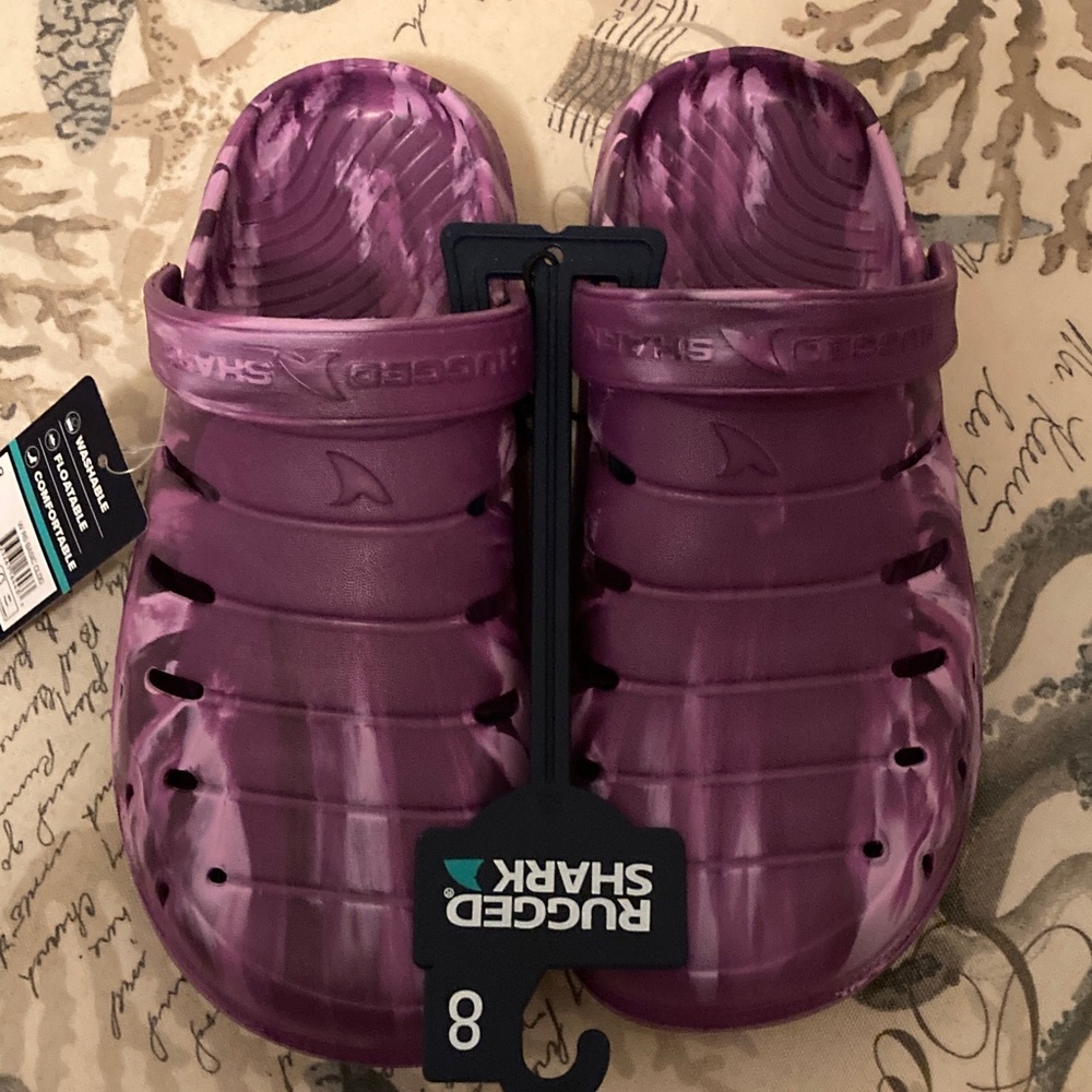 Rugged Shark Women's Purple Slip-On Shoes - Picture 2 of 3